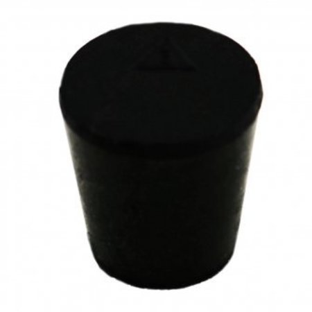 UNITED SCIENTIFIC Laboratory Grade Rubber Stopper, Black SBR Rubber, Size #3, 24 x 18 x 25mm, 33 per Package, 33PK 259150-3